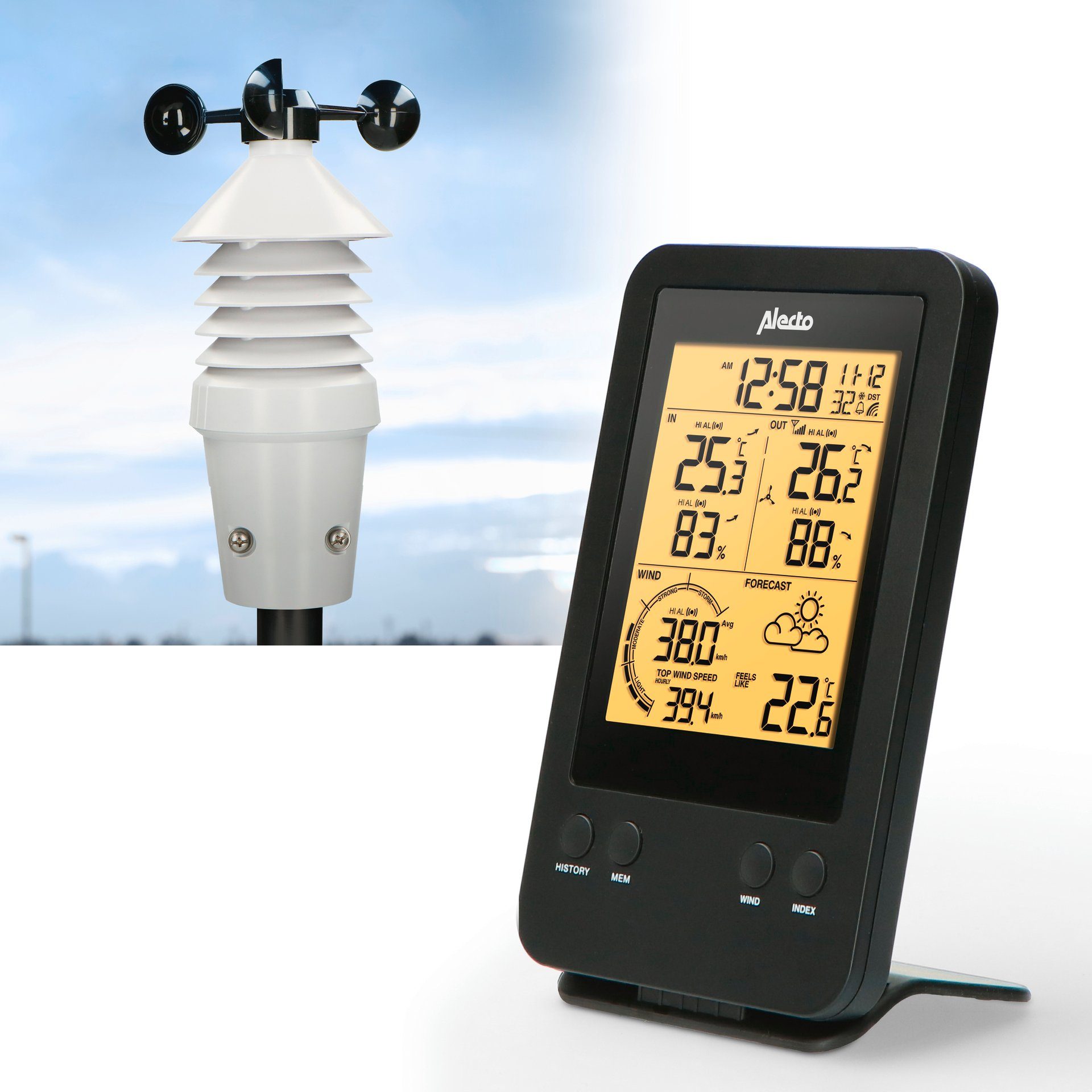 Außenwetterstation WS-3400 mit kabellosem Außensensor