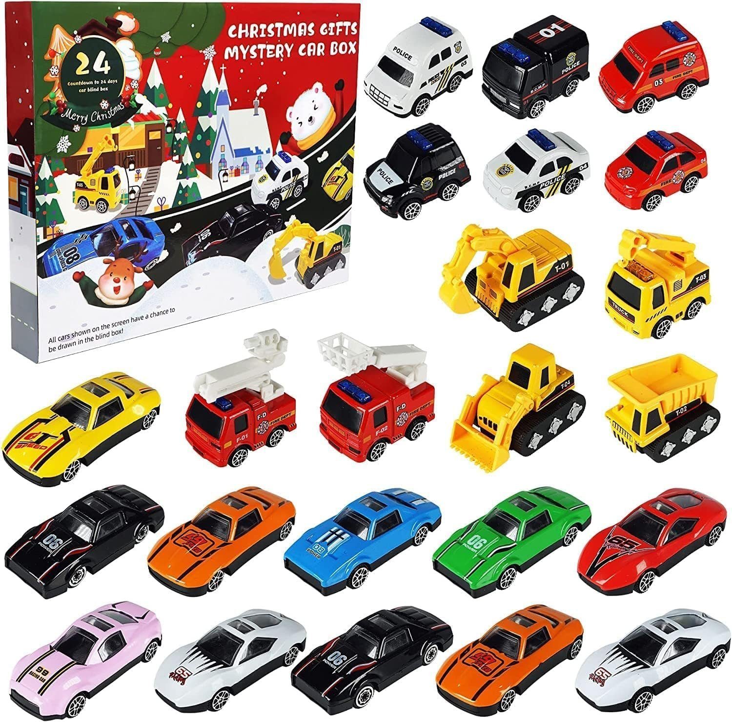 XDeer Spielzeug-Adventskalender Weihnachtskalender für Jungs,Autos Spiele günstig online kaufen