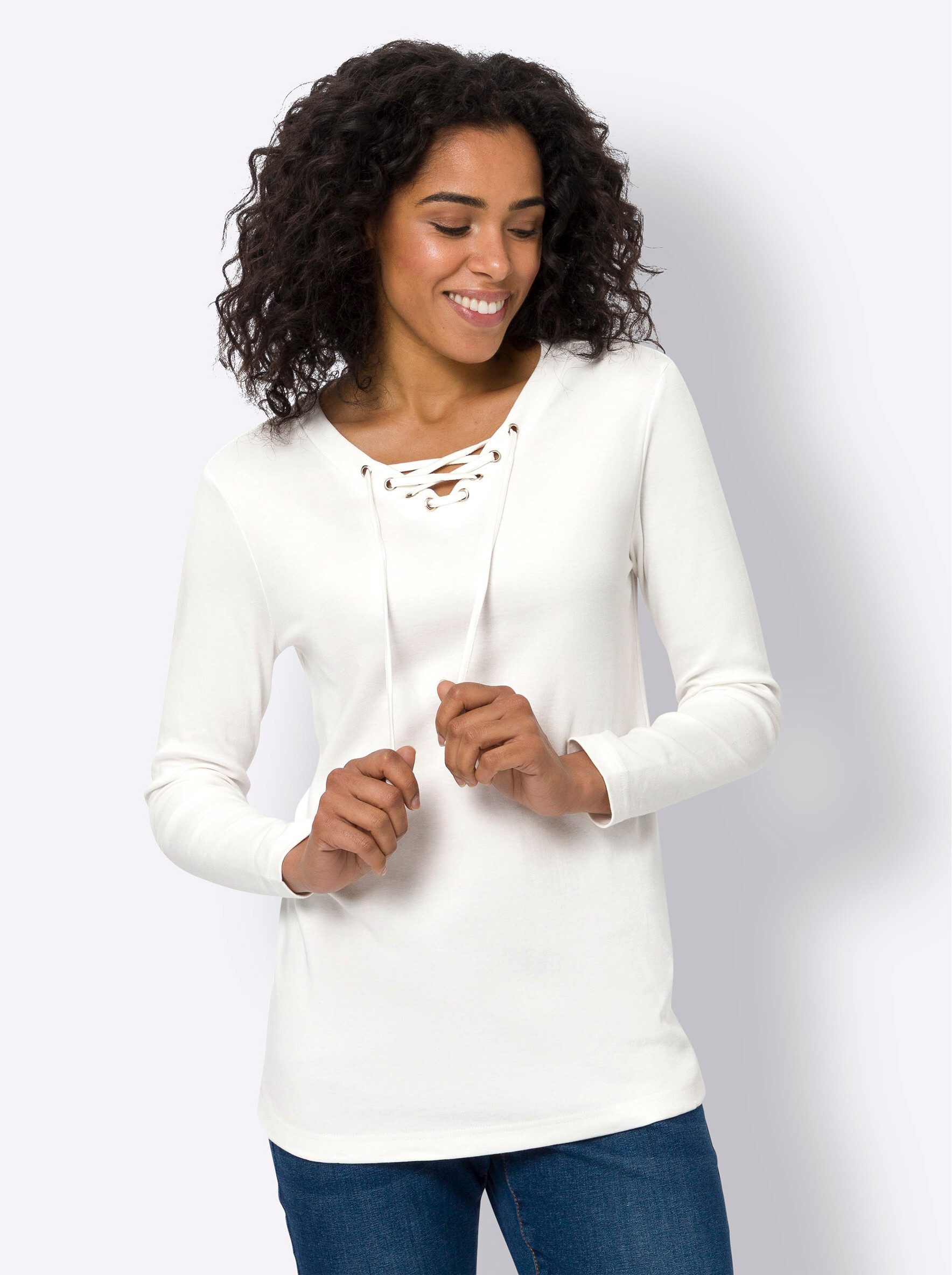 Sieh an! T-Shirt Langarmshirt . günstig online kaufen