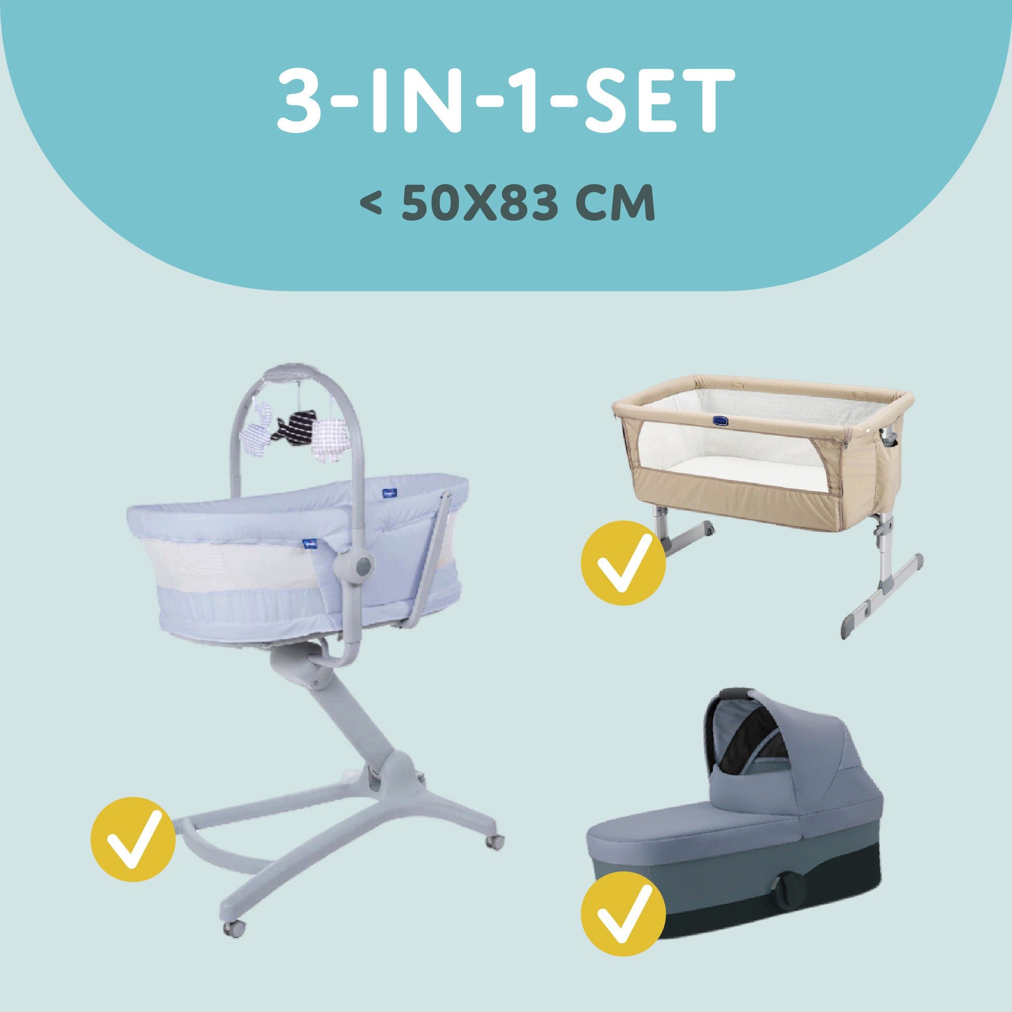 Totsy Baby Spannbettlaken Spannbettlaken Kinderwagen Set 83x50 cm 3er günstig online kaufen