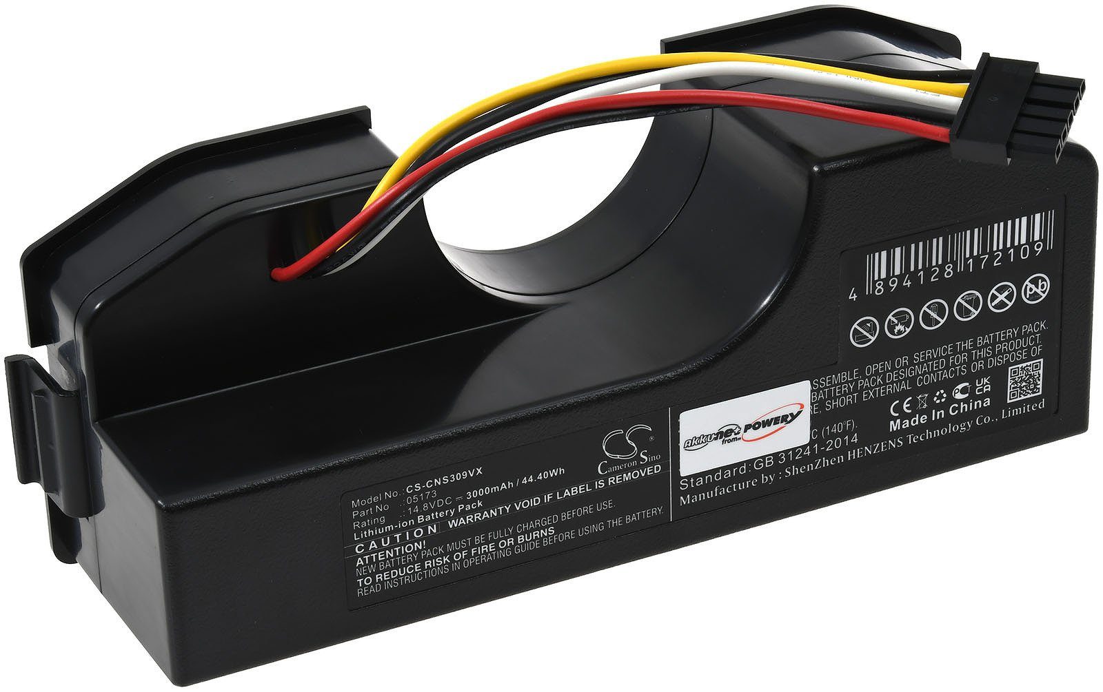 Powery Akku für Cecotec Typ 05173 Staubsauger-Akku 3000 mAh (14.8 V)