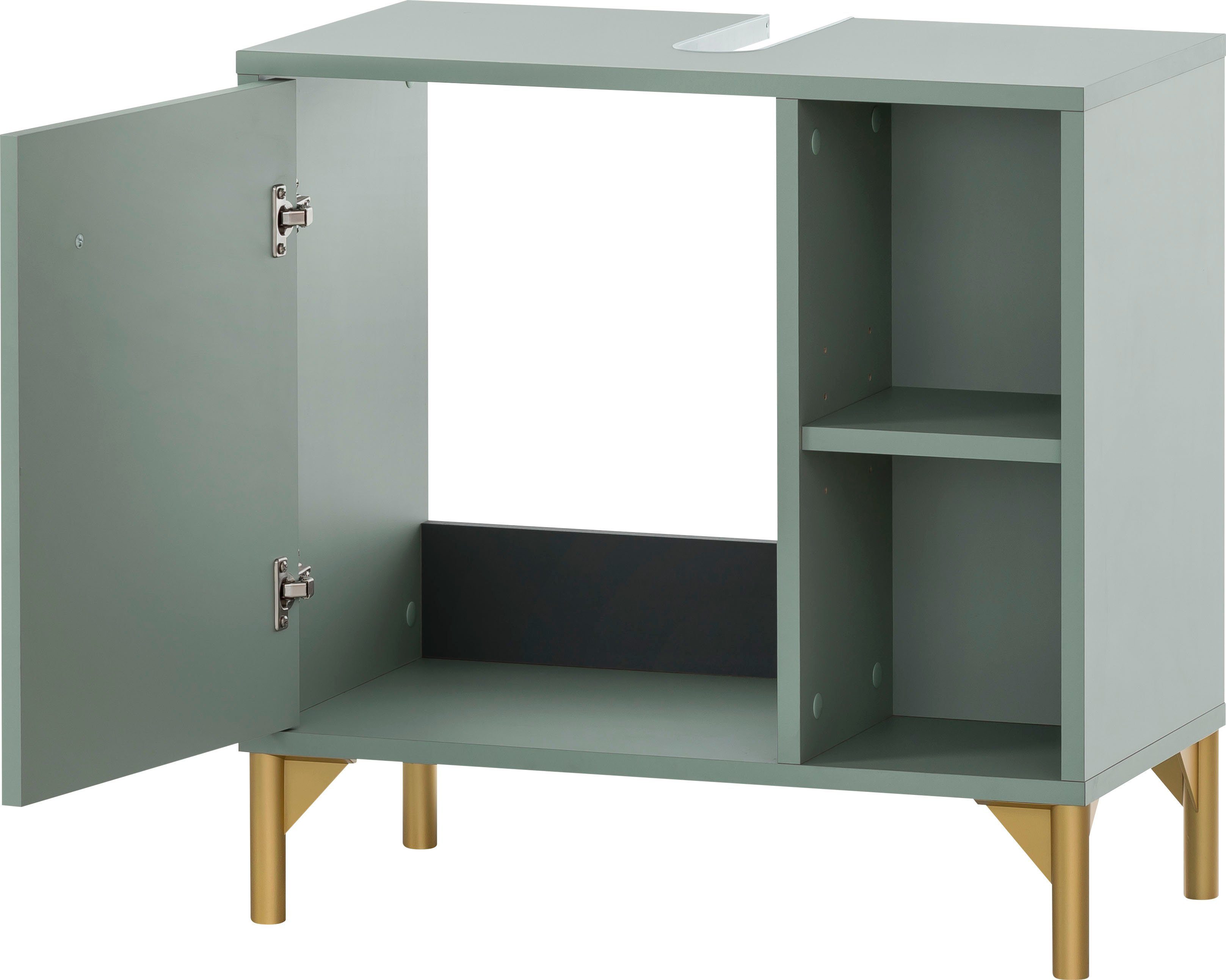 welltime Waschbeckenunterschrank Ando, Waschbeckenunterschrank, Made in Germany, B: 60,2 cm Solide Verarbeitung - Dieses Produkt ist in Deutschland gefertigt – Bild 3 von 5