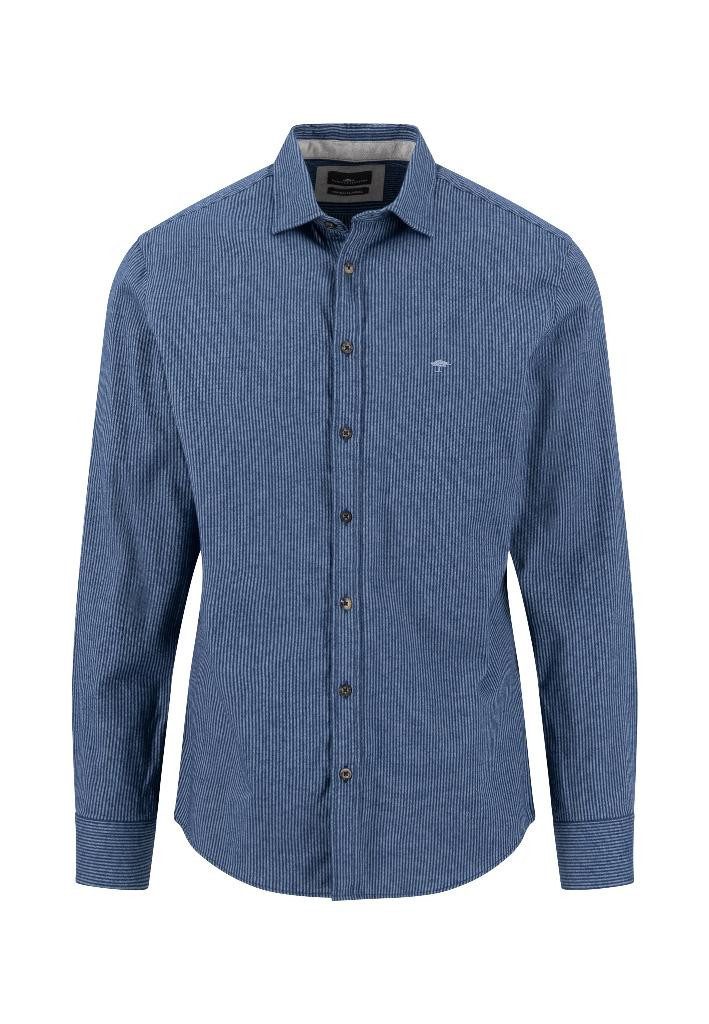 FYNCH-HATTON Langarmshirt Melange Flannel Stripe, Kent, 1/1