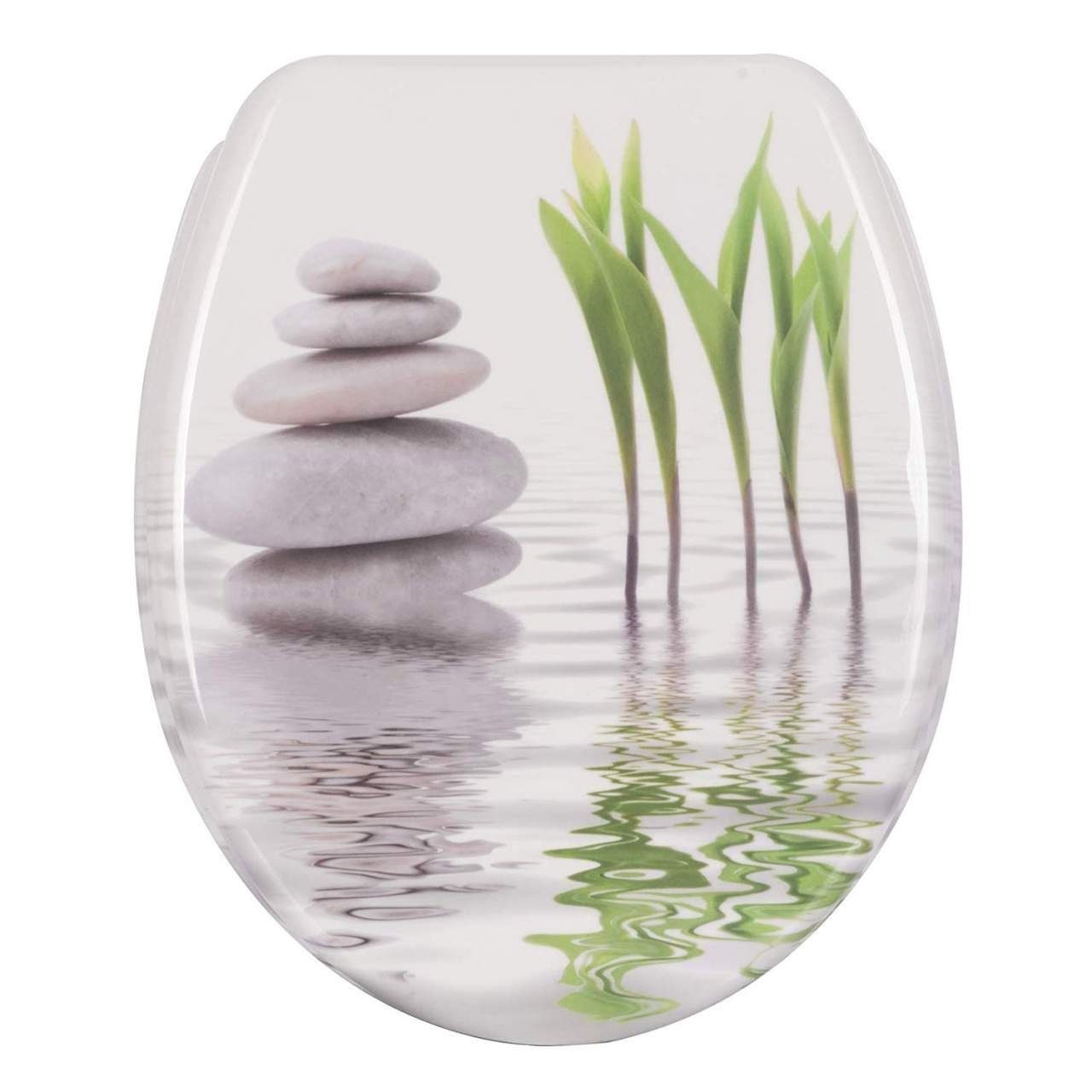 Woltu WC-Sitz (1-St), mit Abesenkautomatik, aus Duroplast, Deco Design günstig online kaufen