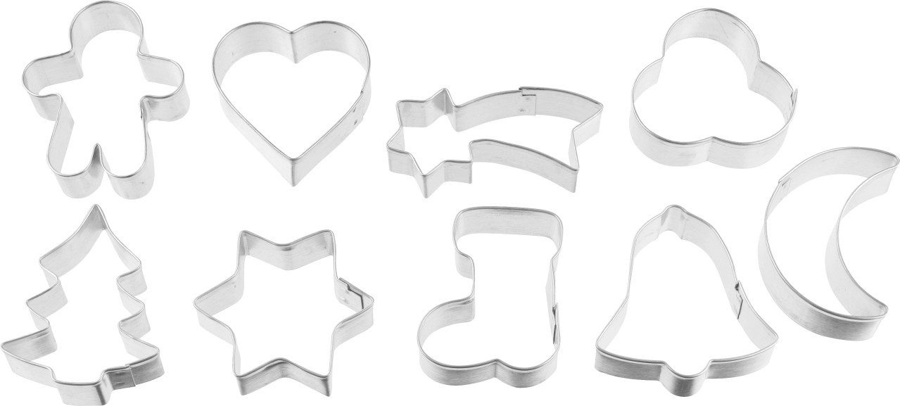 Zenker Backblech Zenker Ausstecher-Set Weihnachten 9-teilig, Samt