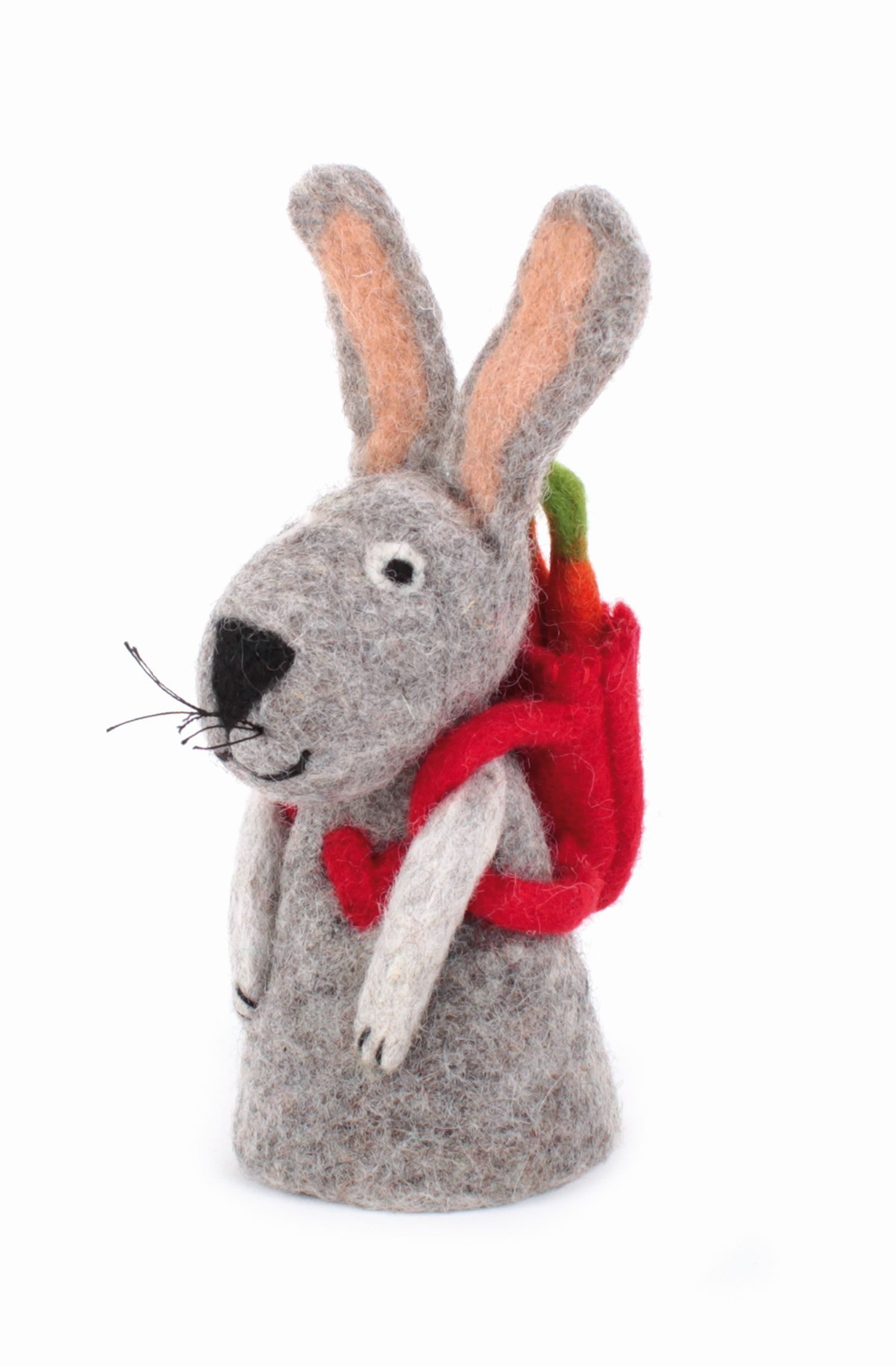 El Puente Eierbecher Eierwärmer "Hase mit Rucksack", Handmade, Fair Trade