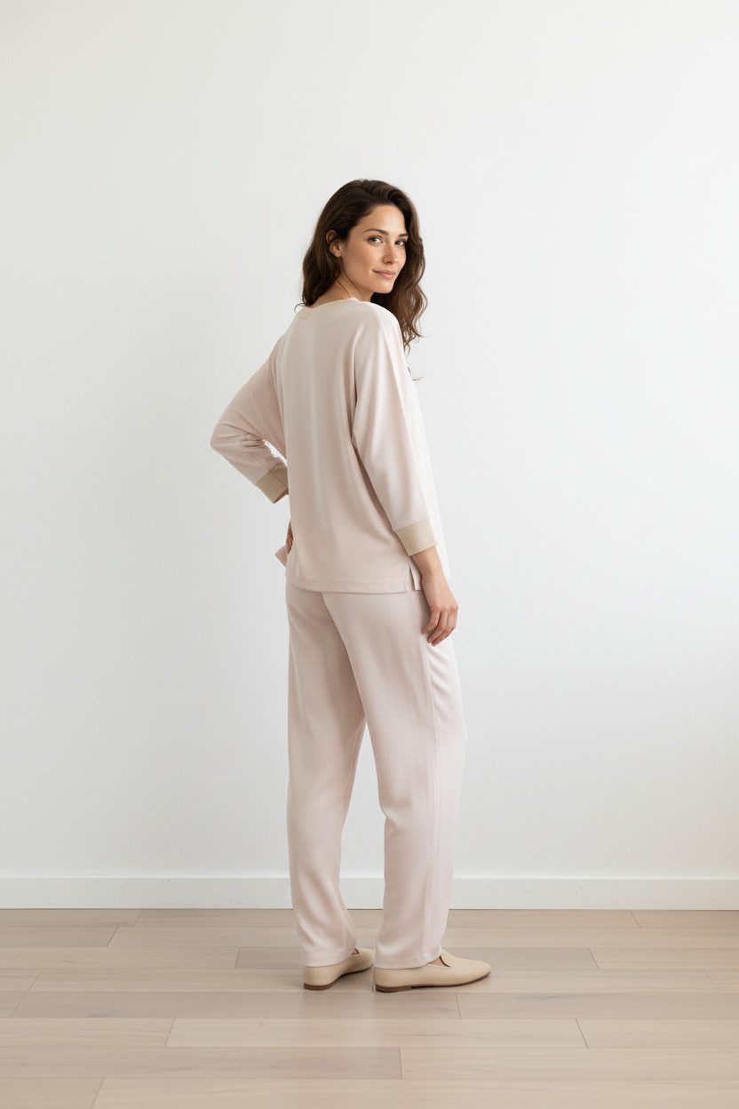 Zuckerwatte Satinbluse silktouch