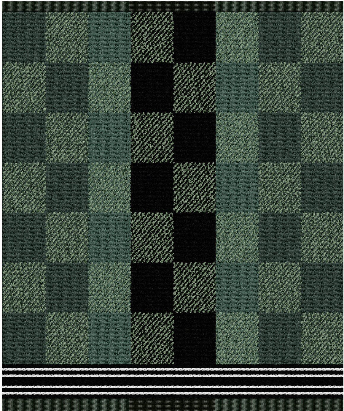 grün/schwarz 4-tlg., (Set, DDDDD 2x Combi-Set: aus Küchentuch Geschirrtuch Geschirrtuch) Feller, 2x + bestehend