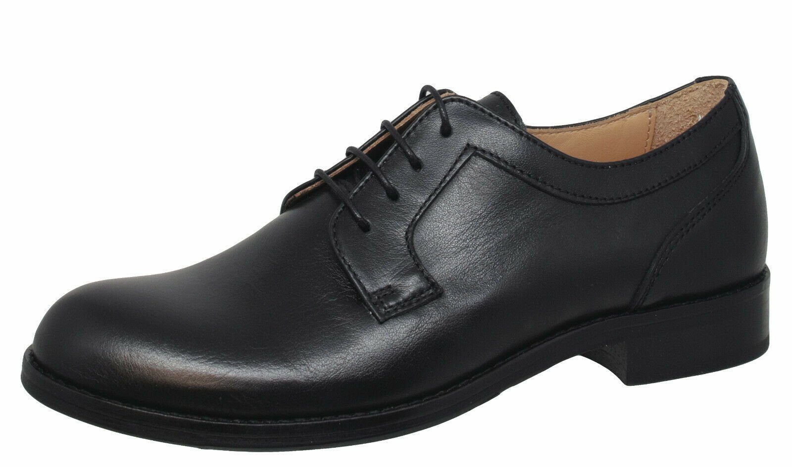 Ocra Ocra 150V klassische Leder Schnürschuhe Halbschuhe Schwarz Jungen Schnürschuh