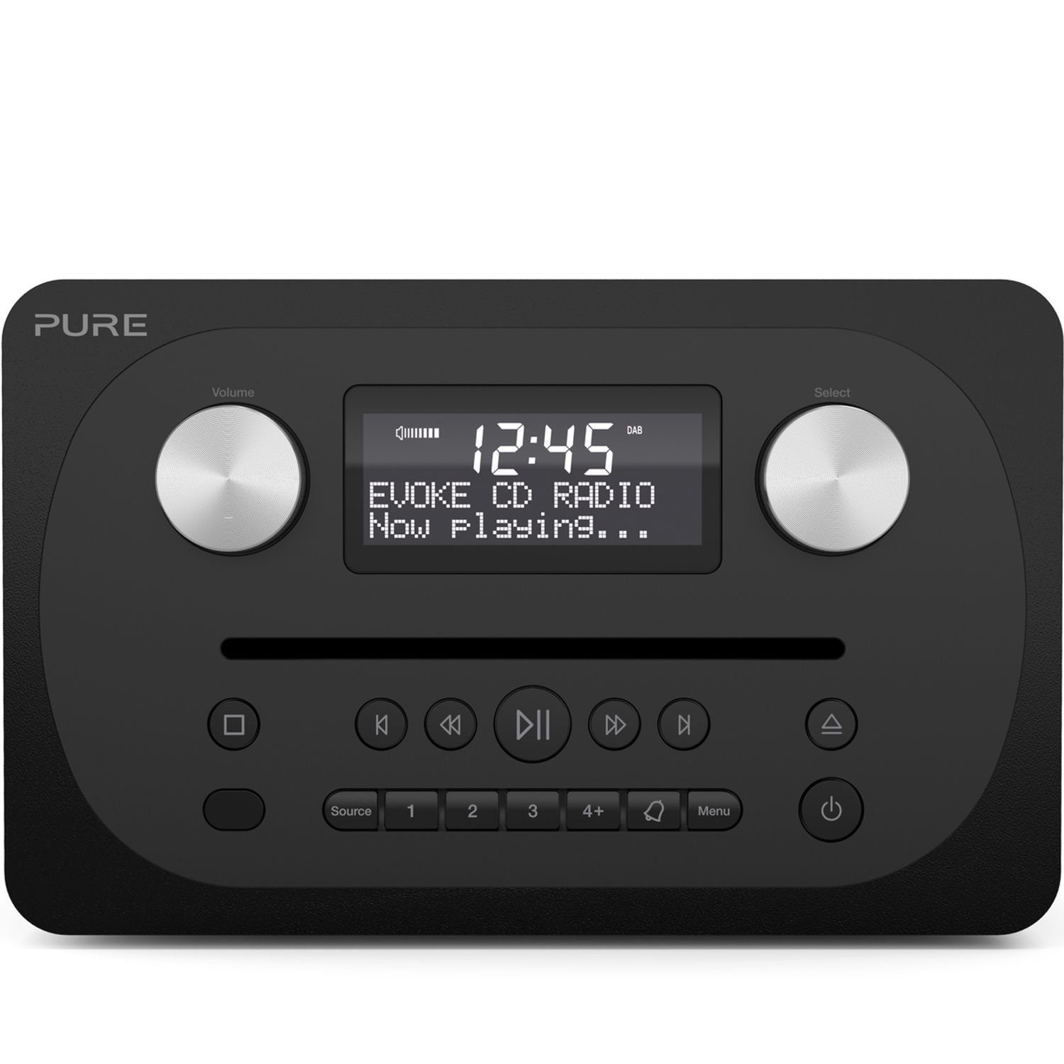 Pure Evoke C-D4, Siena Black, EU/UK CD, DAB+, UKW-/Internetradio, Bluetooth Digitalradio (DAB)