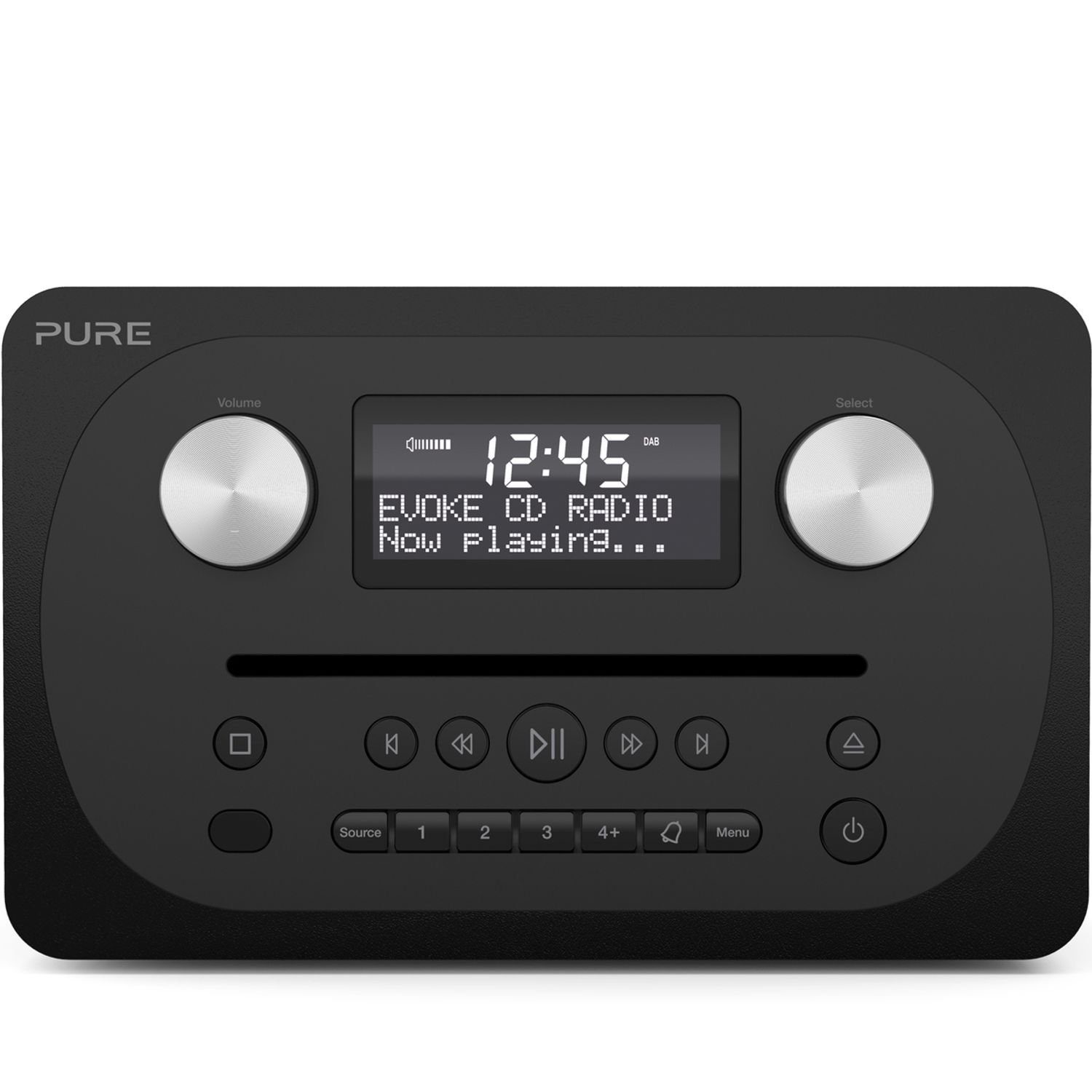 Digitalradio Bluetooth DAB+, und EU/UK C-D4, (DAB), mit UKW- UKW-/Internetradio, Siena All-in-One-Musikanlage Pure Black, Digital-, Evoke Internetradio CD,