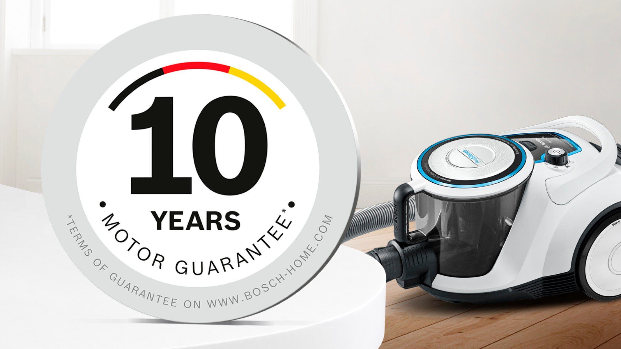 BOSCH Bodenstaubsauger Serie 6 ProSilence BGC41LSIL, Hygiene-Filter, 10 Jahre Motorgarantie, 600 W, beutellos, hohe Saugkraft, 2in1 Polster- und Fugendüse, leis – Bild 5 von 5