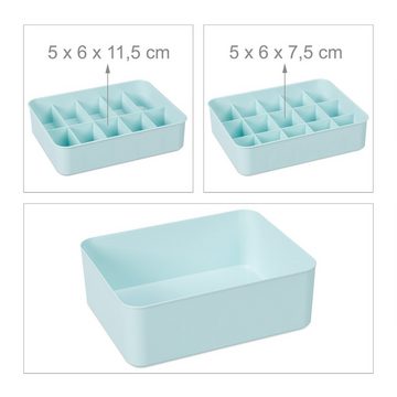 relaxdays Schubladenbox Schubladen Ordnungssystem für Wäsche