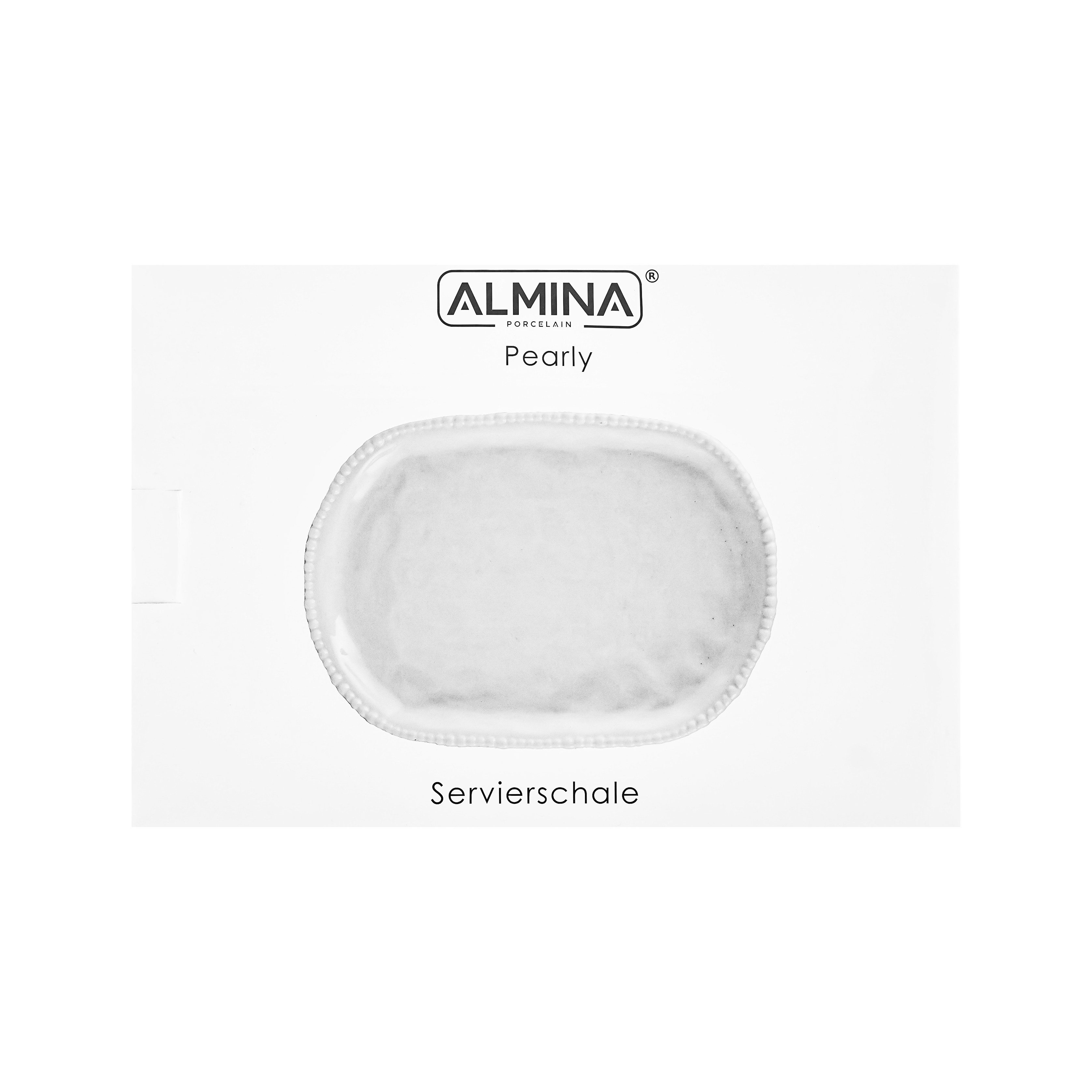 Almina Schale Pearly Servierschale aus hochwertigem Porzellan - Elegant & zeitlos, Porzellan, (Packung, 1-tlg) – Bild 4 von 4