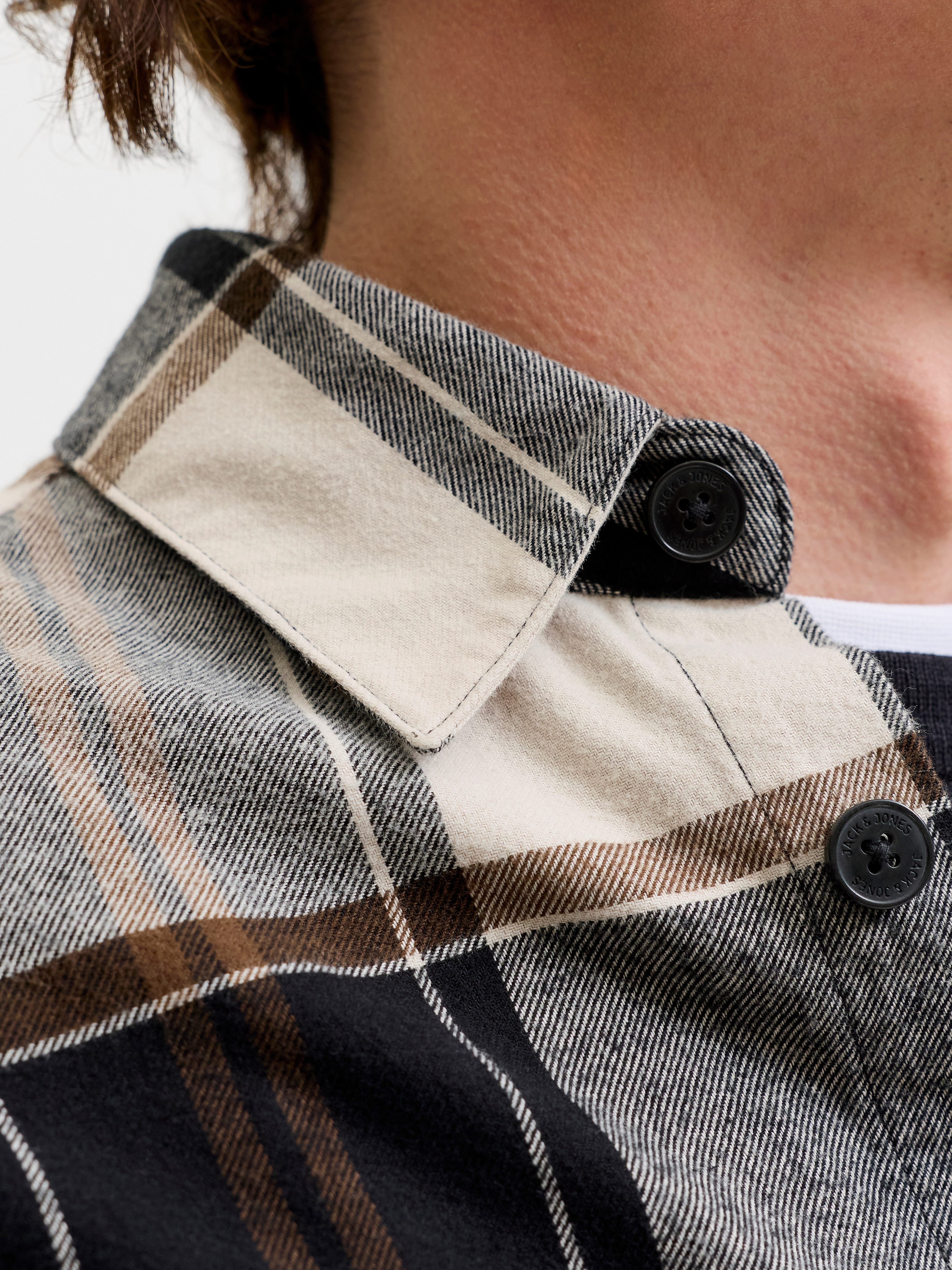 Jack & Jones Langarmhemd JJEJACKSON OVERSHIRT LS SN Baumwolle, relaxed fit