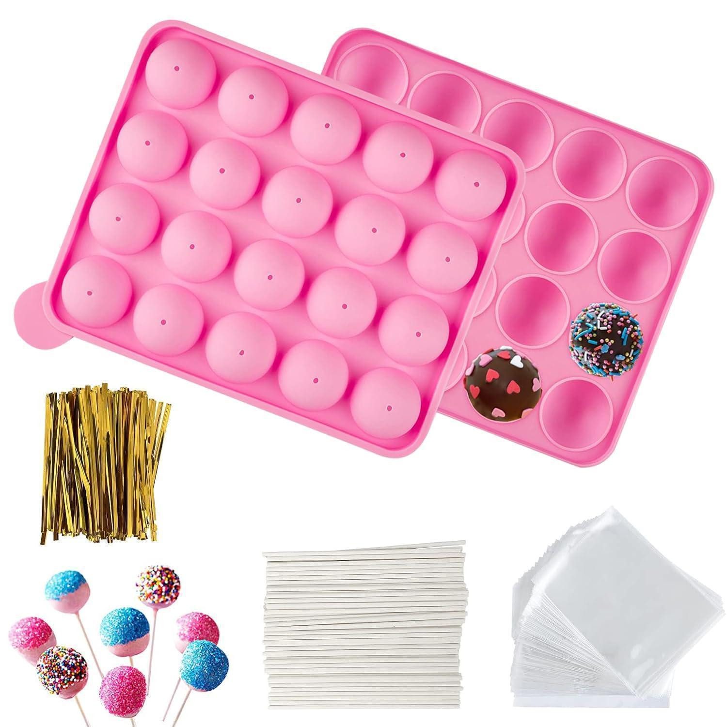 LuxusKollektion Cake-Pop-Form Cake Pop Silikonform mit 20 Vertiefungen, (1-tlg)