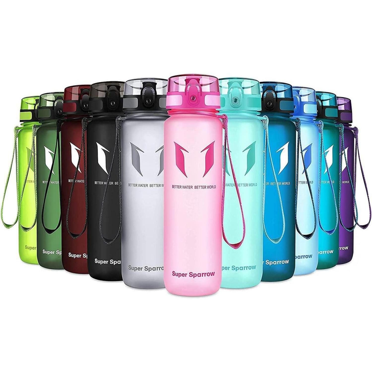LuxusKollektion Trinkflasche Trinkflasche Tritan BPAfrei 500ml 1000ml Sport Outdoor 750 ml Rosa