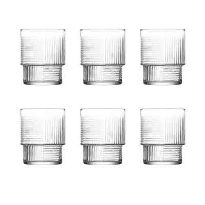 LAV Glas Wassergläser Set 6-teiliges Helen Gläser Set Whiskyglas Set, 325ml, Glas