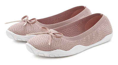 LASCANA Sneaker Ballerinas mit flacher & flexibler Sohle, superleicht, Slipper, Halbschuh VEGAN