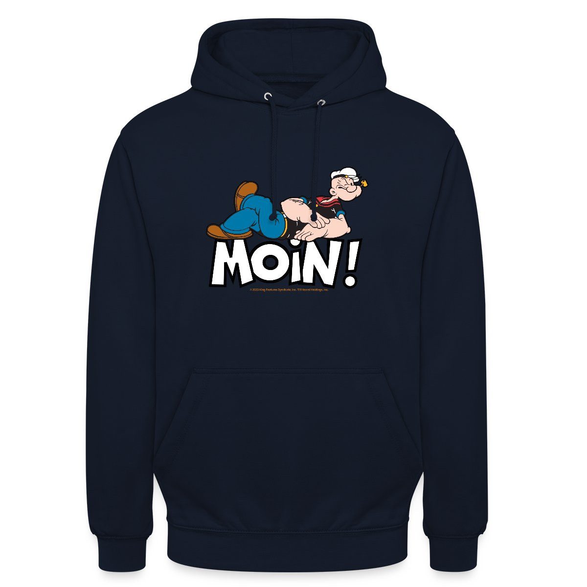 Hoodie Popeye Faulenzen Mit Schrift Moin Unisex Hoodie