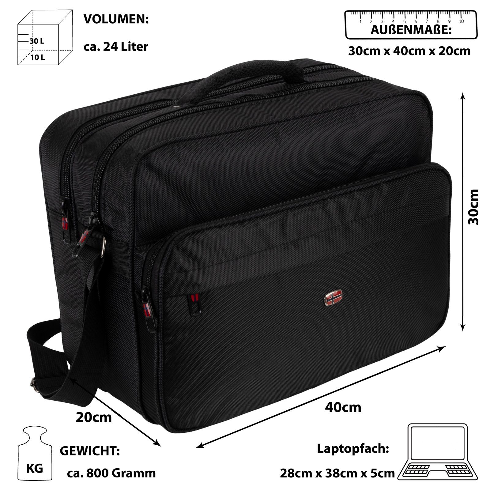 EAAKIE Arbeitstasche Umhängetasche Umhängetasche Messenger XXL Flugbegleiter Herrentasche