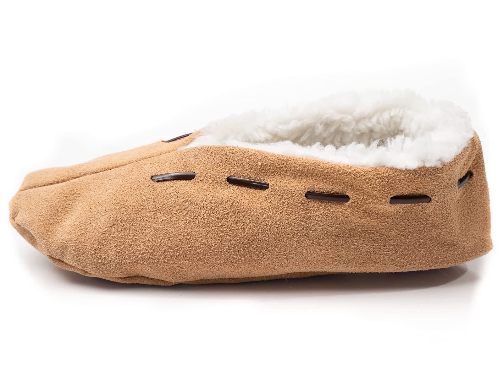 HomeOfSocks Leder Hausschuhe, Mokassins, unifarben, Damen & Hausschuh aus echtem Wildleder, mit Kordel