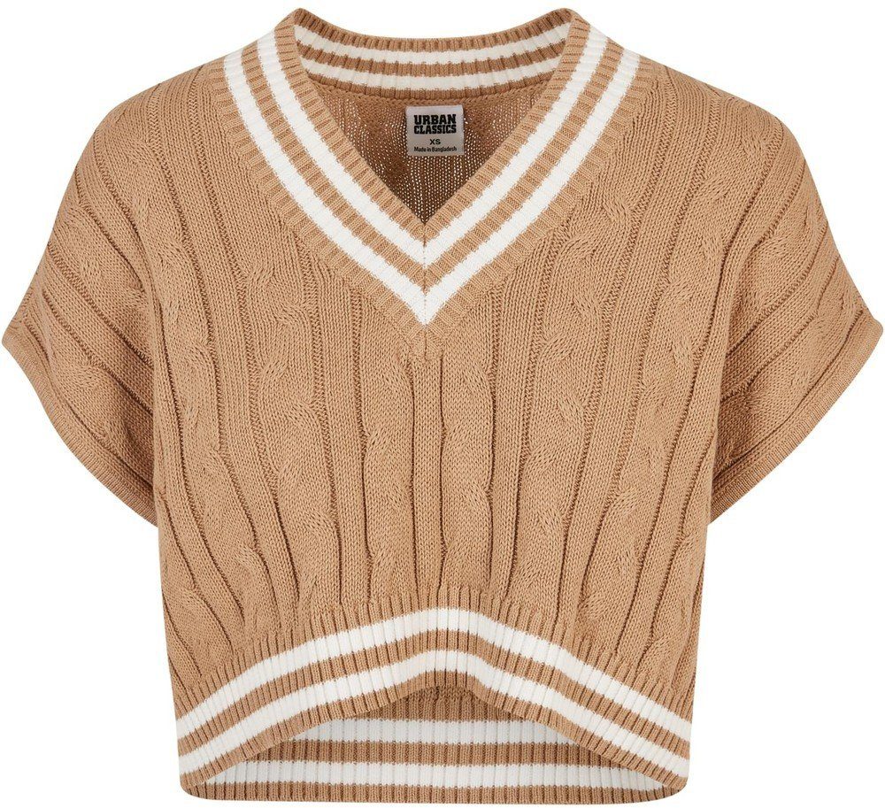Sweatshirt Urban Classics Damen Ladies Cropped Knit College Slipover