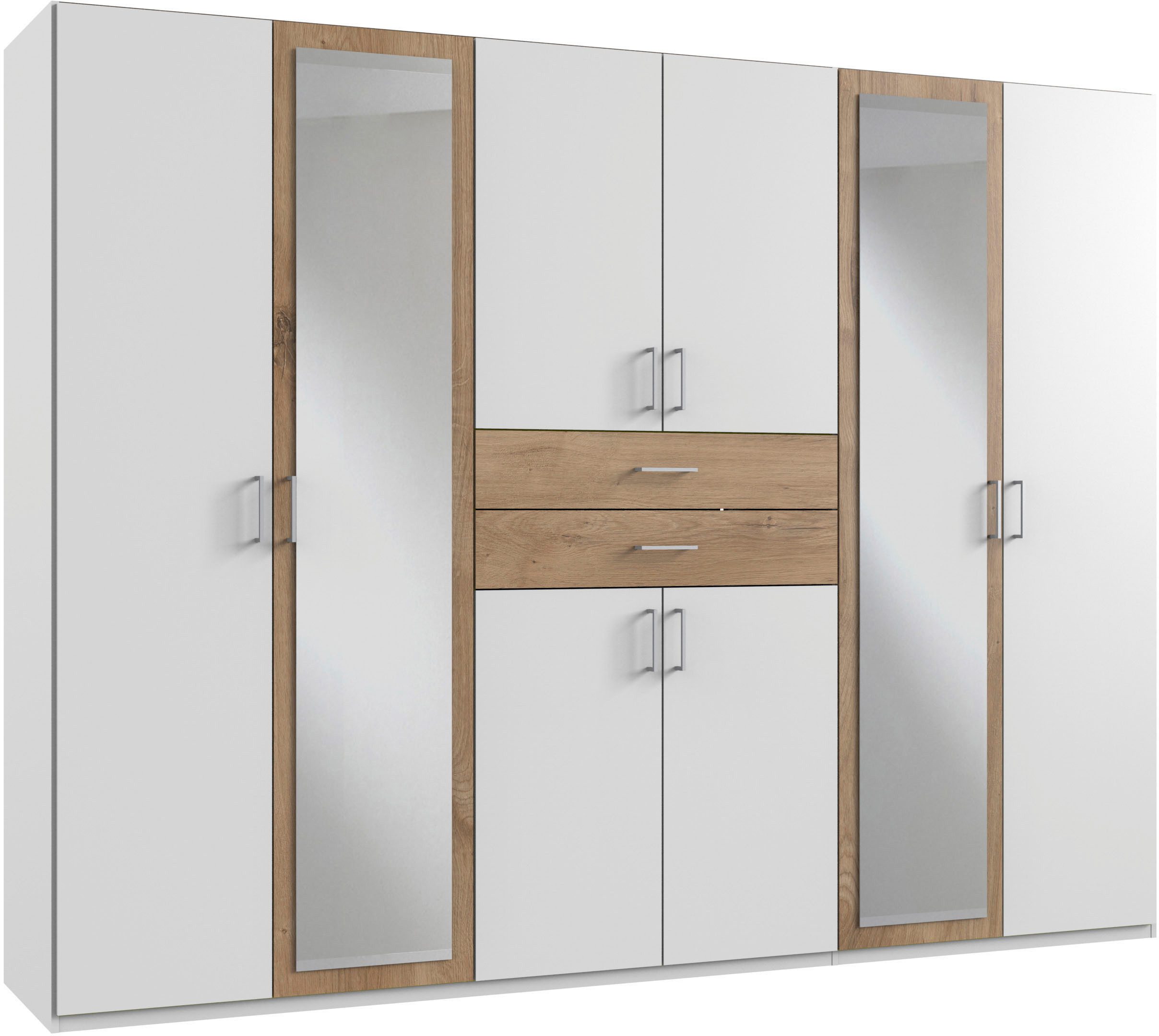 Wimex Kleiderschrank Diver Drehtürenschrank mit Spiegel, in der Breite 270cm Bestseller Schlafzimmerschrank wahlweise 3 Innenausstattungen
