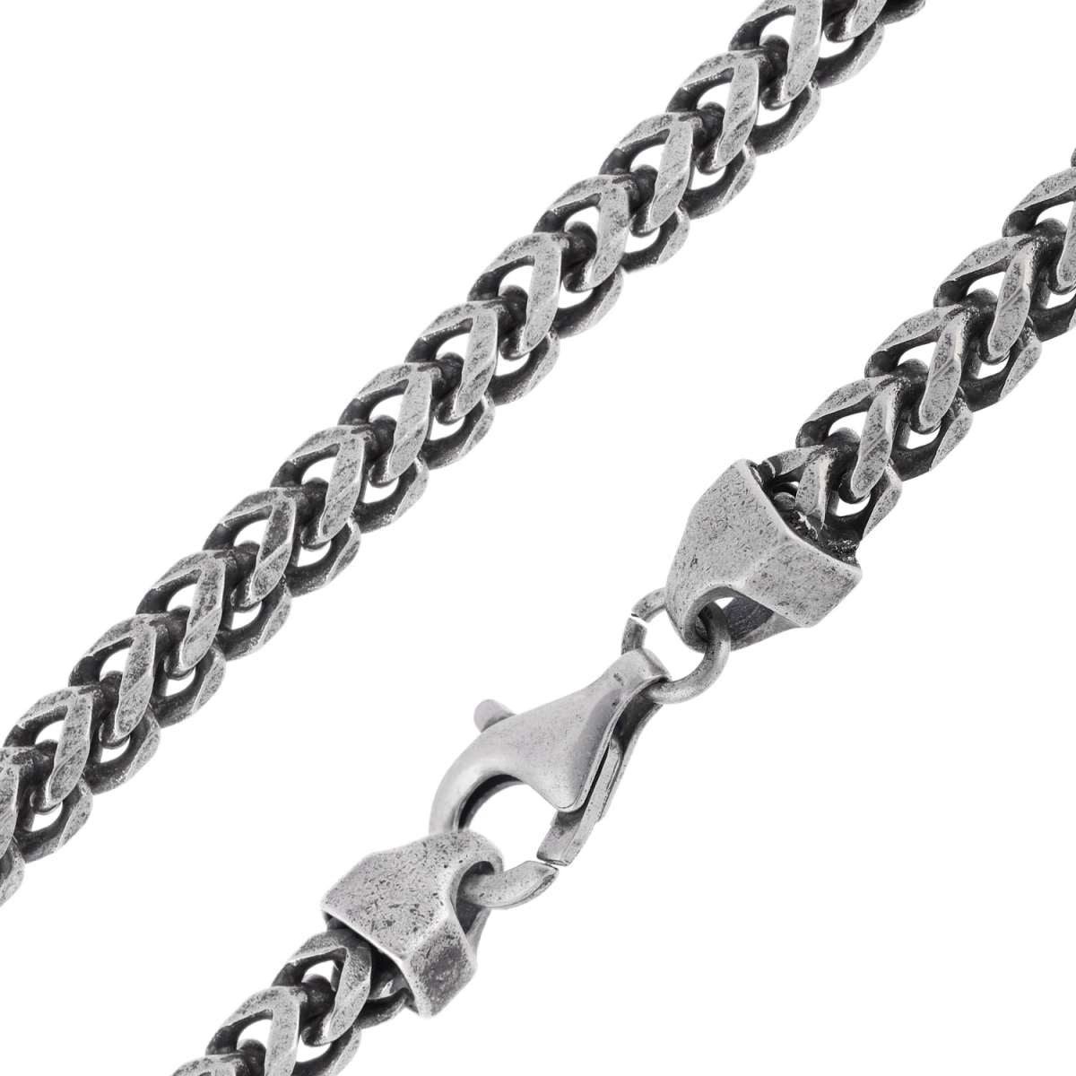 trendor Kette ohne Anhänger 68205, für Herren 925 Silber Oxydiert Fuchsschwanzkette 4,3 mm