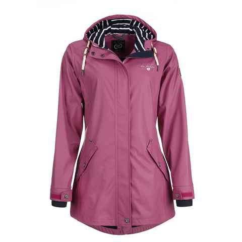 Dry Fashion Regenjacke Damen Regenmantel Kiel mit verstellbarer Kapuze - wind- & wasserdicht