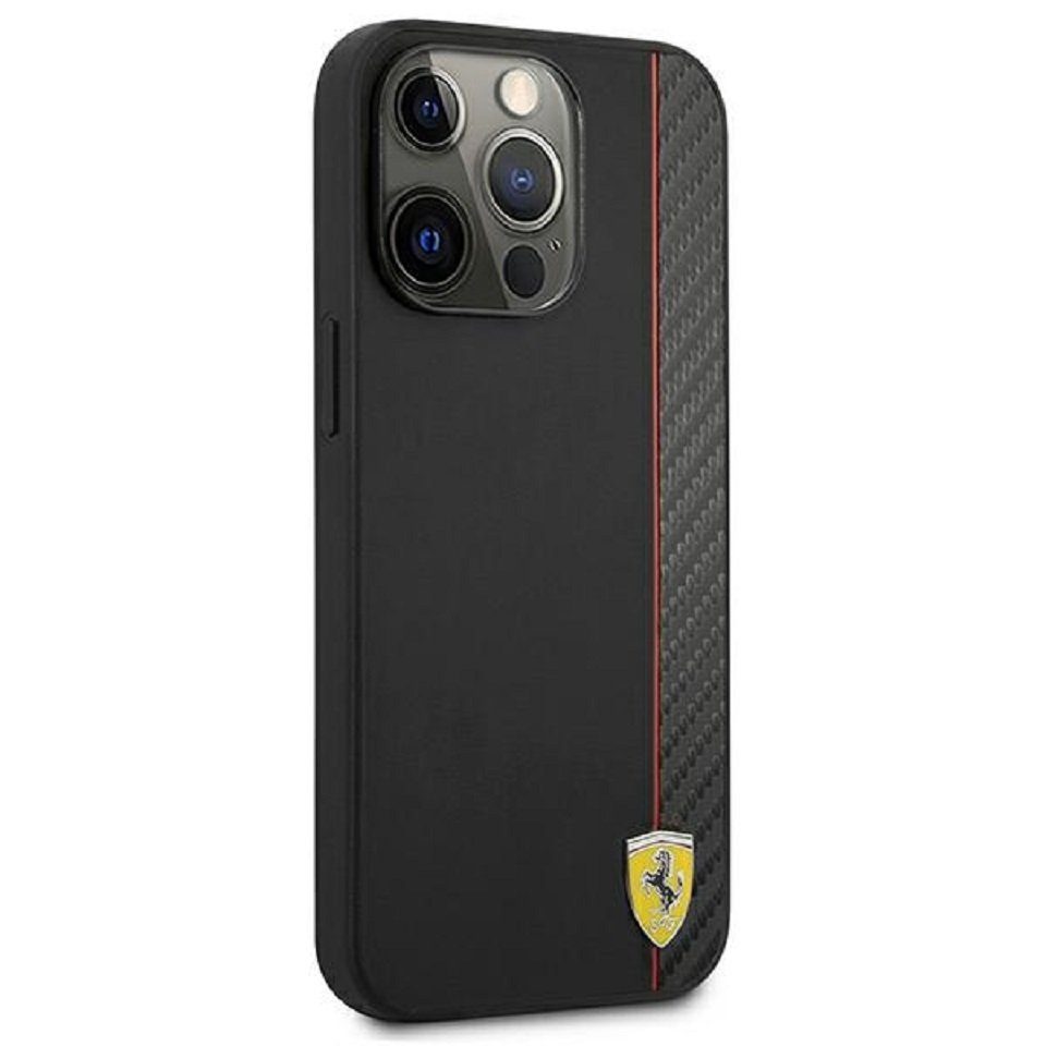 Ferrari Handyhülle iPhone 13 Pro Max Cover Hardcase schwarz 6,7 Zoll, Kantenschutz