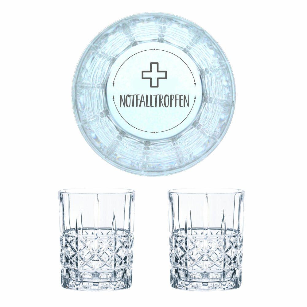 Nachtmann Whiskyglas Notfalltropfen 2er Set, 2-tlg., Kristallglas, lasergraviert