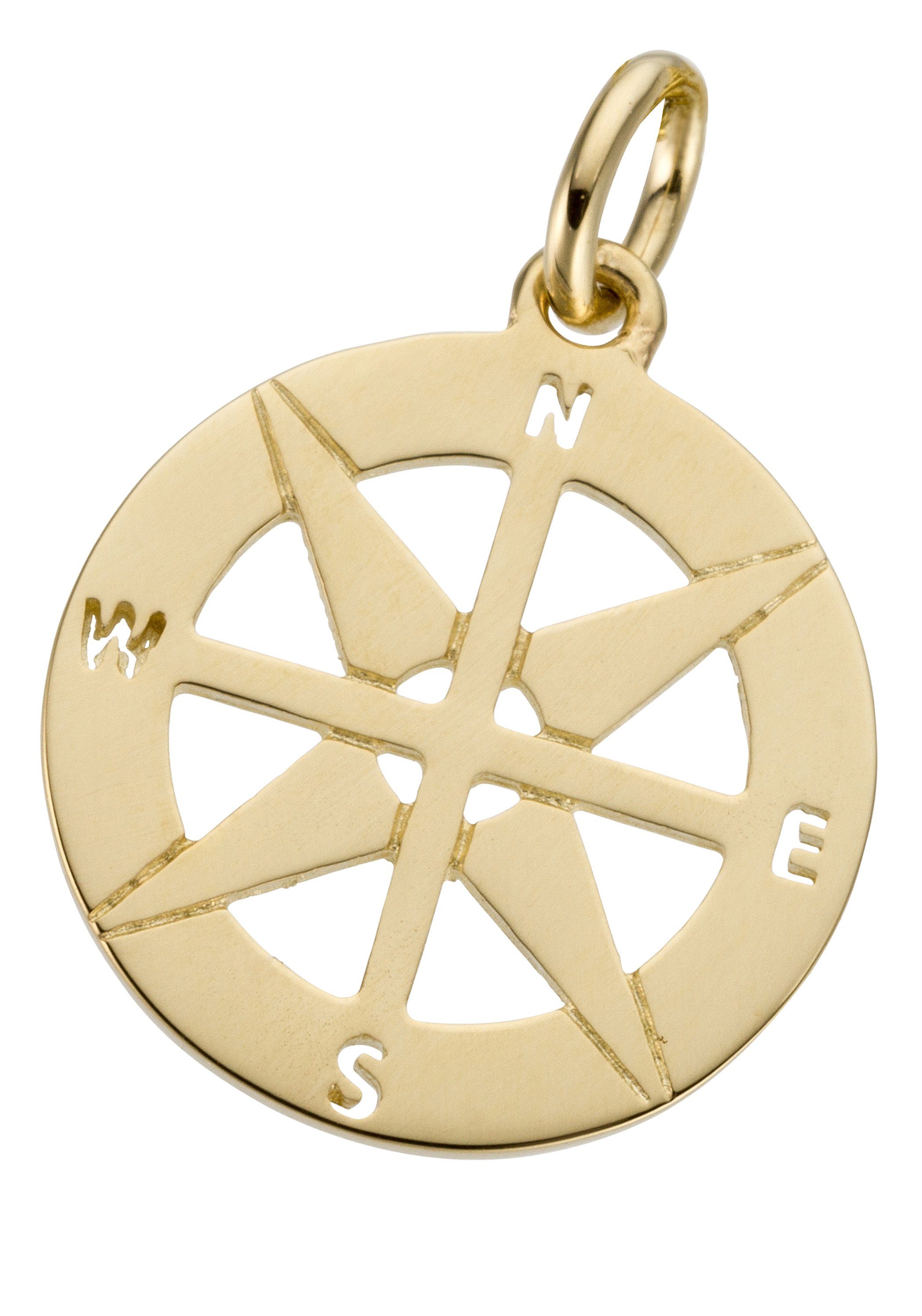 JOBO Kompass, Anhänger 585 Kettenanhänger Gold