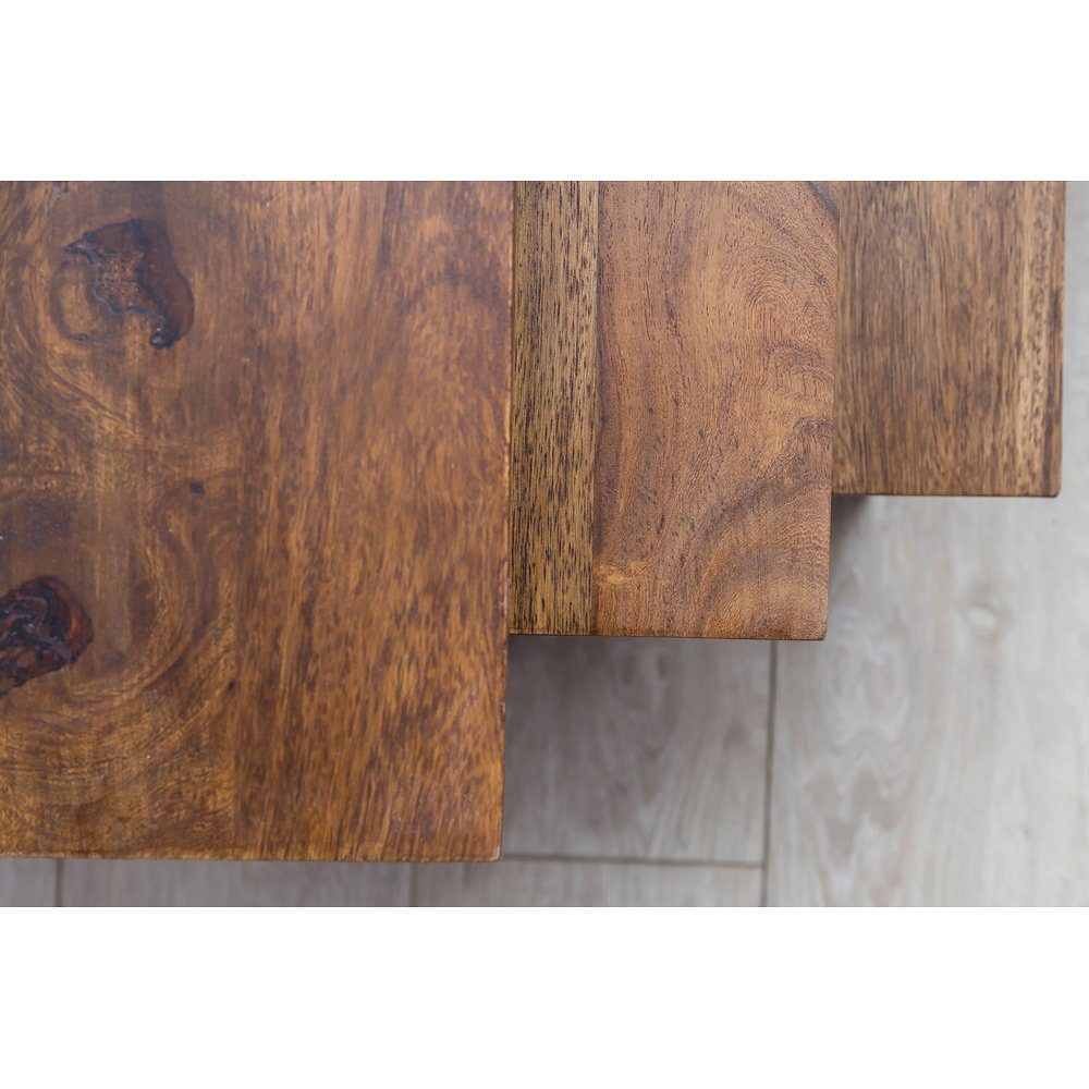 Massivholz Beistelltisch, ca. 45/45/30cm Couchtisch B/H/T aus Lomadox
