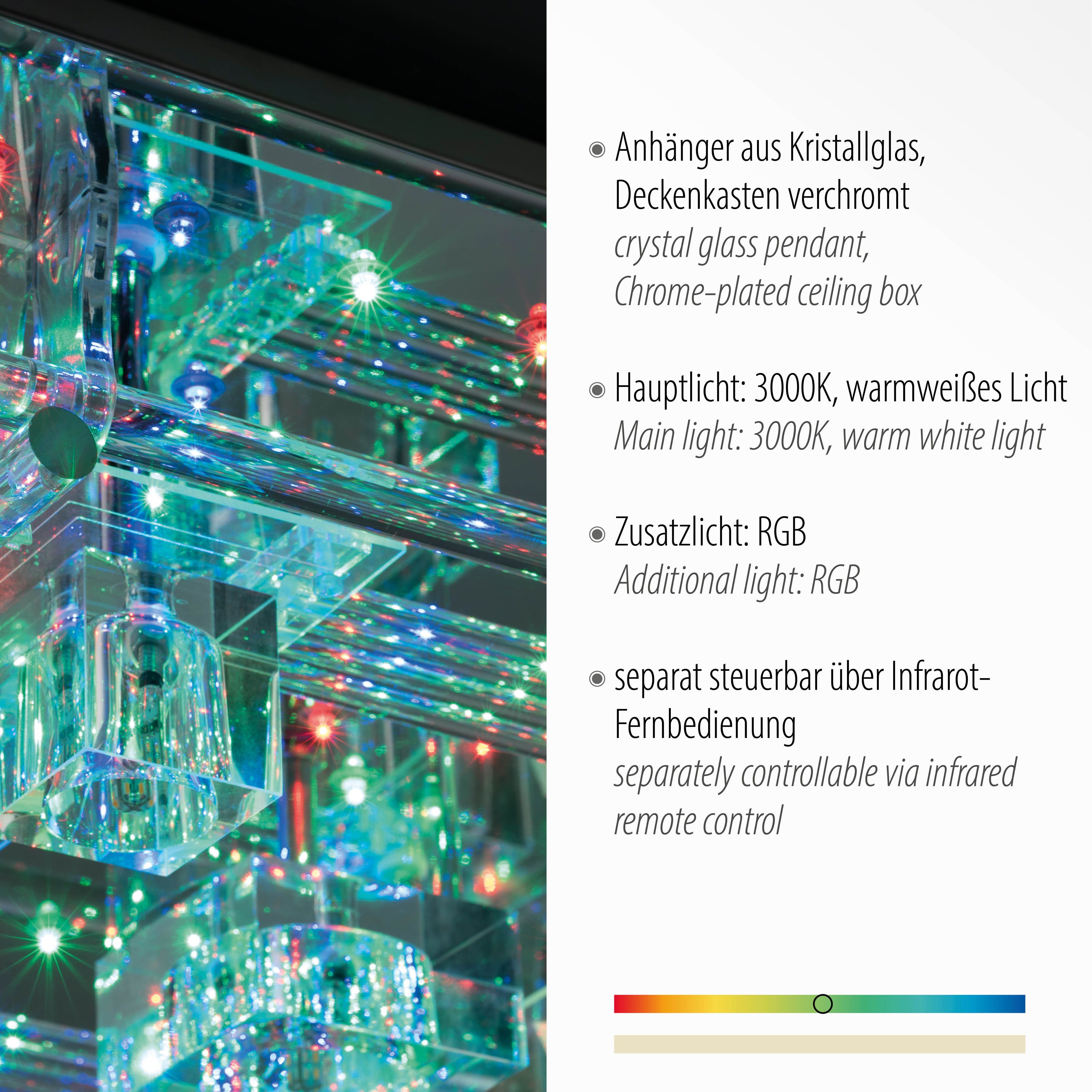 separat Warmweiß, Leuchten wechselbar, steuerbar LED Infrarot Deckenleuchte inkl., RGB, Fernbedienung, über Direkt FB KEMAL2.0, LED,