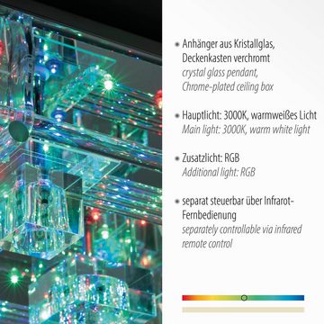 JUST LIGHT Deckenleuchte KEMAL2.0, LED wechselbar, Warmweiß, LED, RGB, Fernbedienung, Infrarot inkl., separat steuerbar über FB