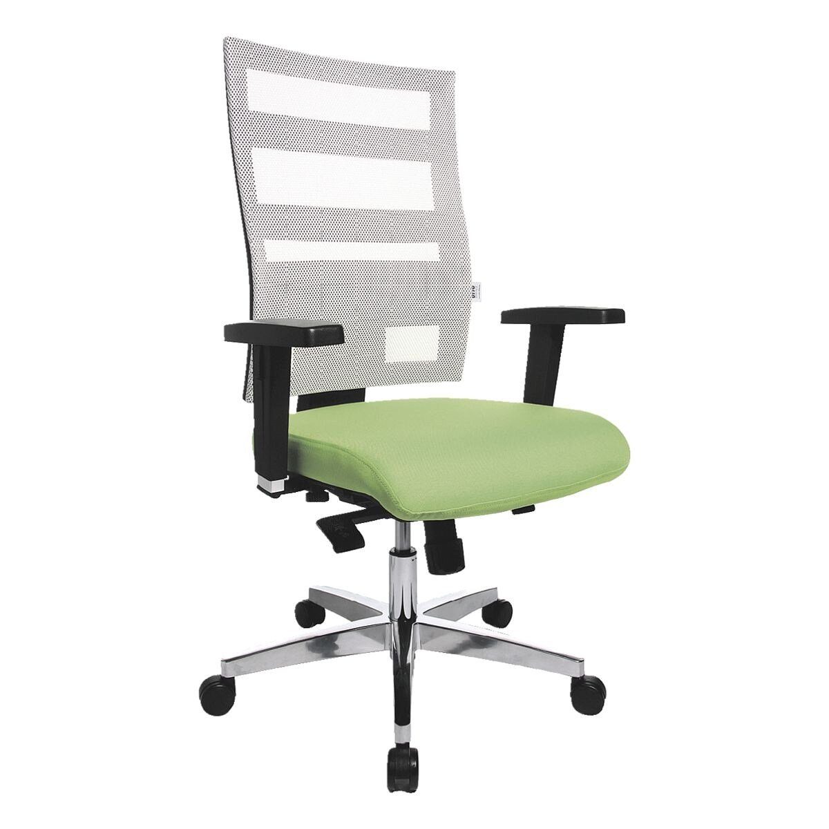 Otto Office Premium  Office Premium Schreibtischstuhl Premium, mit Armlehnen, Sitztiefenverstellung und weißer Netzrückenlehne grün