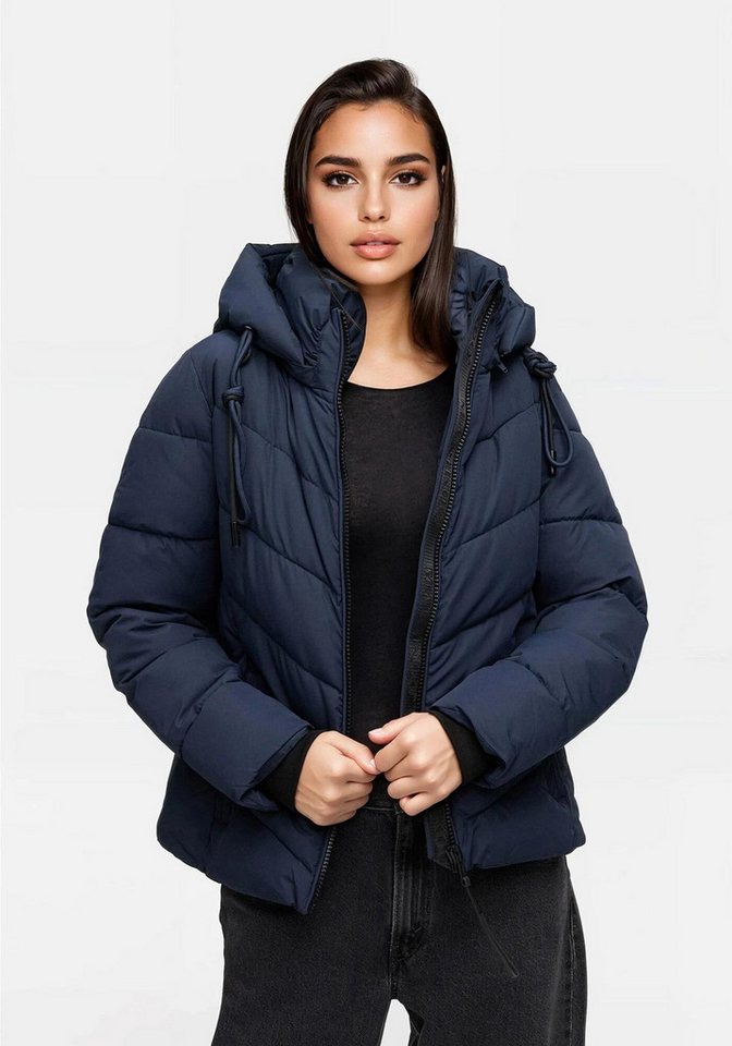 Marikoo Winterjacke Sahnemausii mit abnehmbarer Kapuze und hohem Kragen