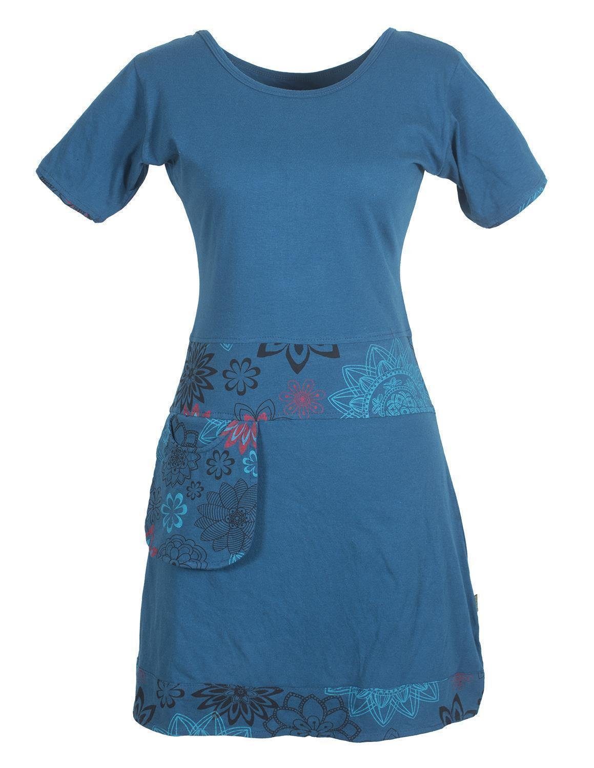 Vishes Sommerkleid Kurzarm Kleid Hippie Blumen günstig online kaufen