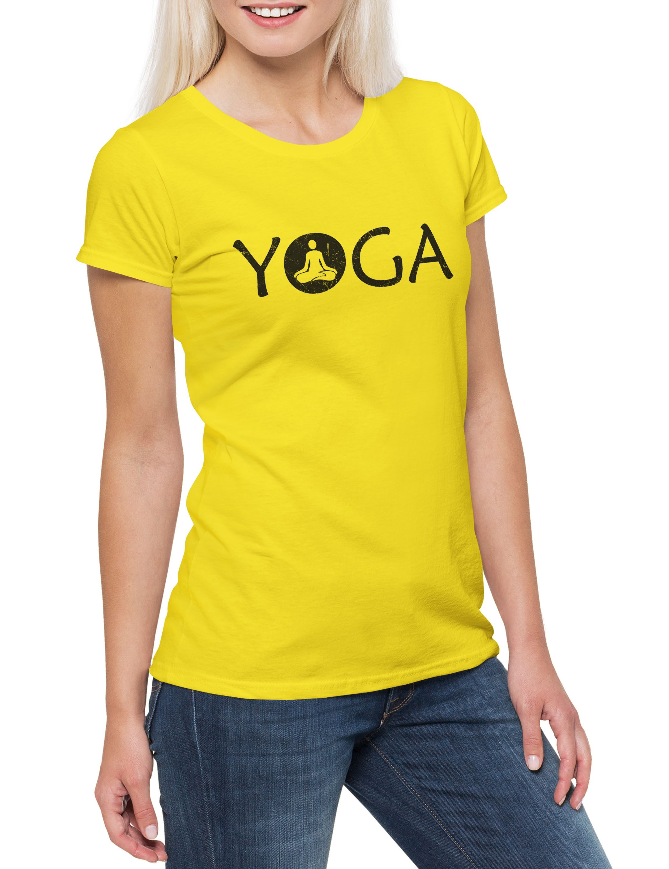 Urban Backwoods Print-Shirt Yoga Damen T-Shirt günstig online kaufen