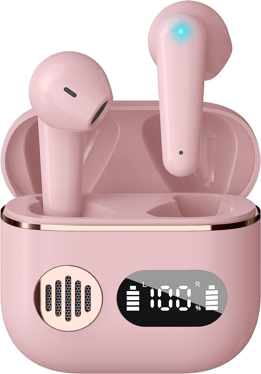 Rauschunterdrückung TWS MOUTEN kabelloses Bluetooth-Headset, digitale Rosa Bluetooth-Kopfhörer