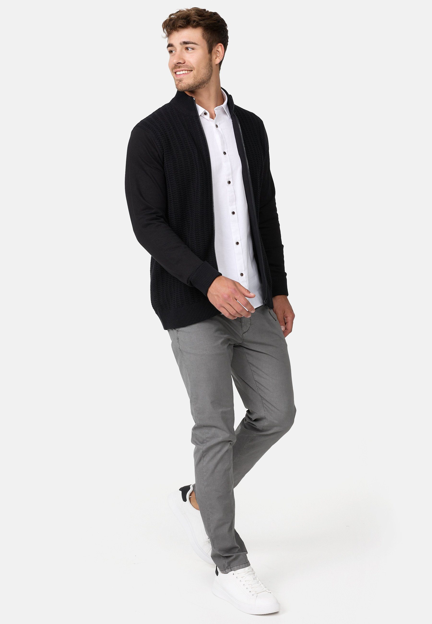 Indicode Strickjacke Herren INCason Herrenstrickjacke