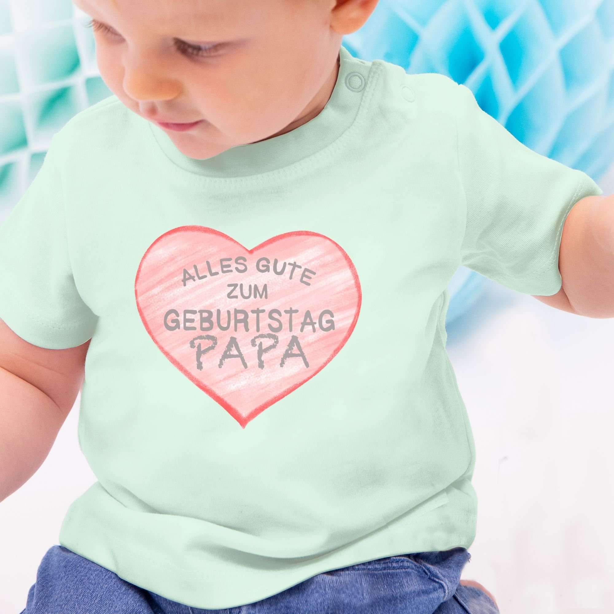 Shirtracer T-Shirt Alles Baby Sprüche Papa gute zum 3 Geburtstag Mintgrün