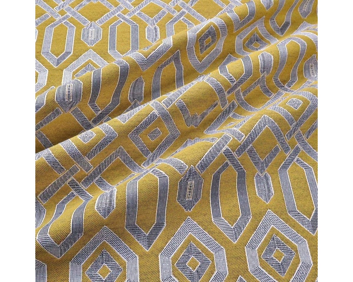 Thumbnail - Stofferia Stoff Dekostoff Jacquard Agnes Gold, Breite 140 cm, Meterware