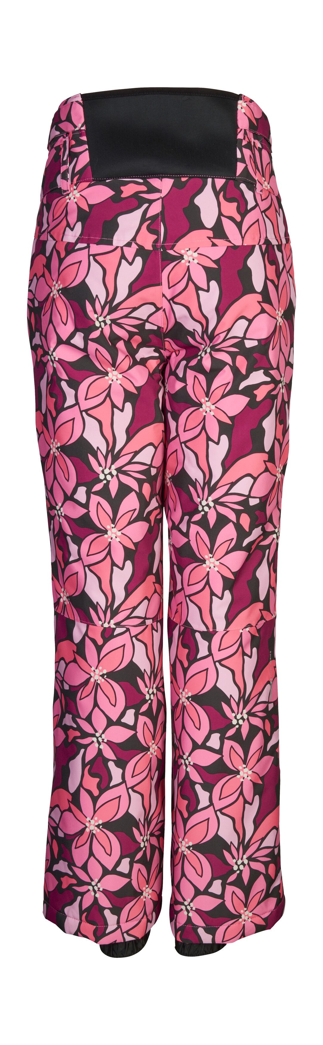 Killtec Skihose KSW 206 GRLS SKI PNTS Floraler Print, wasserdicht, atmungsaktiv, verstellbare Taille