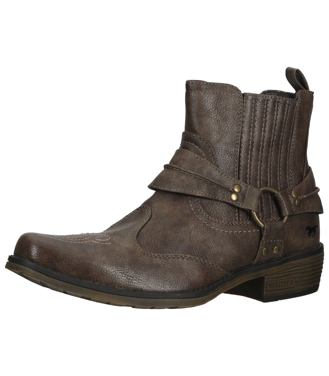 MUSTANG Stiefelette Lederimitat Cowboy Stiefelette