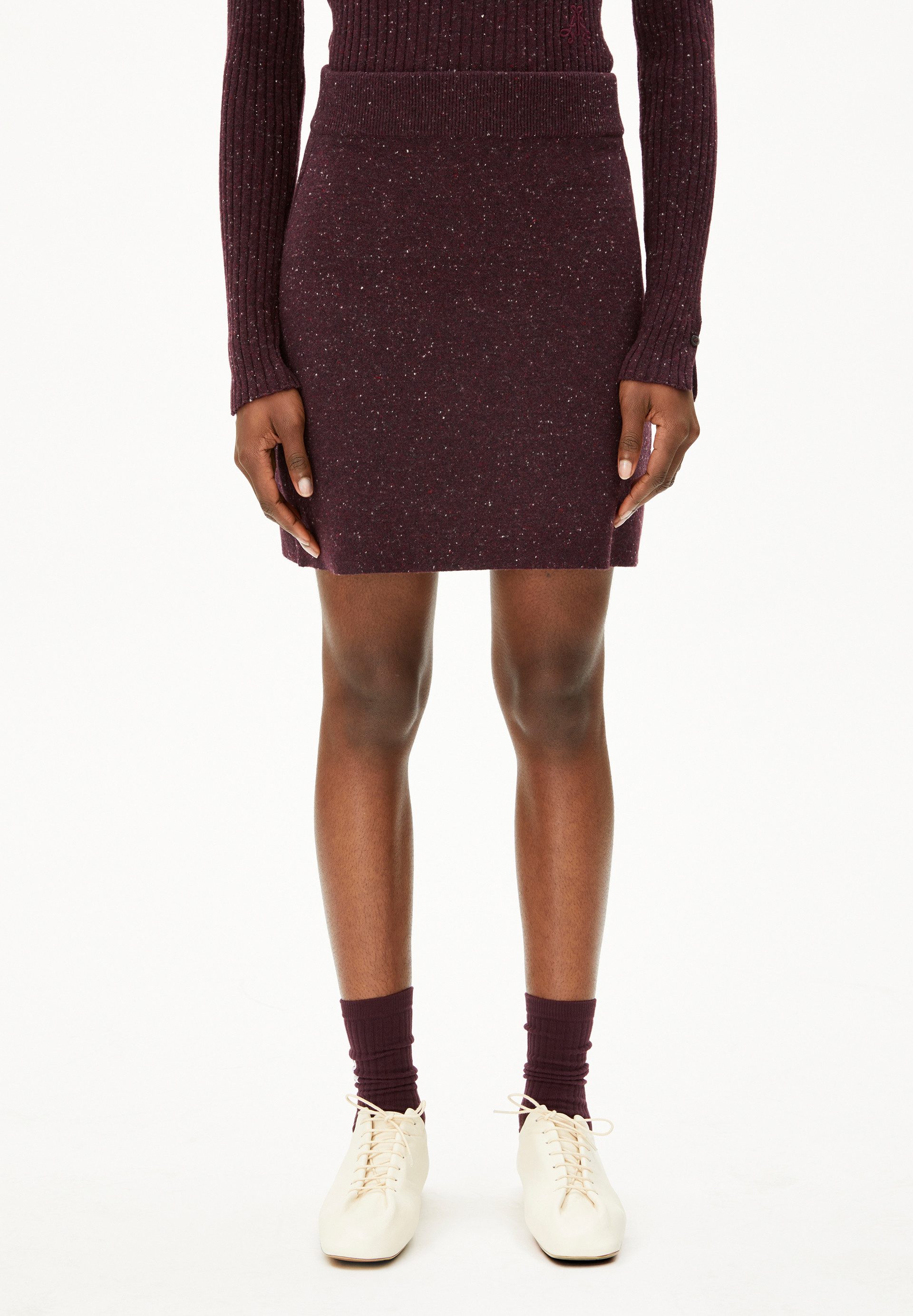 Armedangels Strickrock DARLAA TWEED Strickrock aus Bio-Woll Mix Regular Fit günstig online kaufen