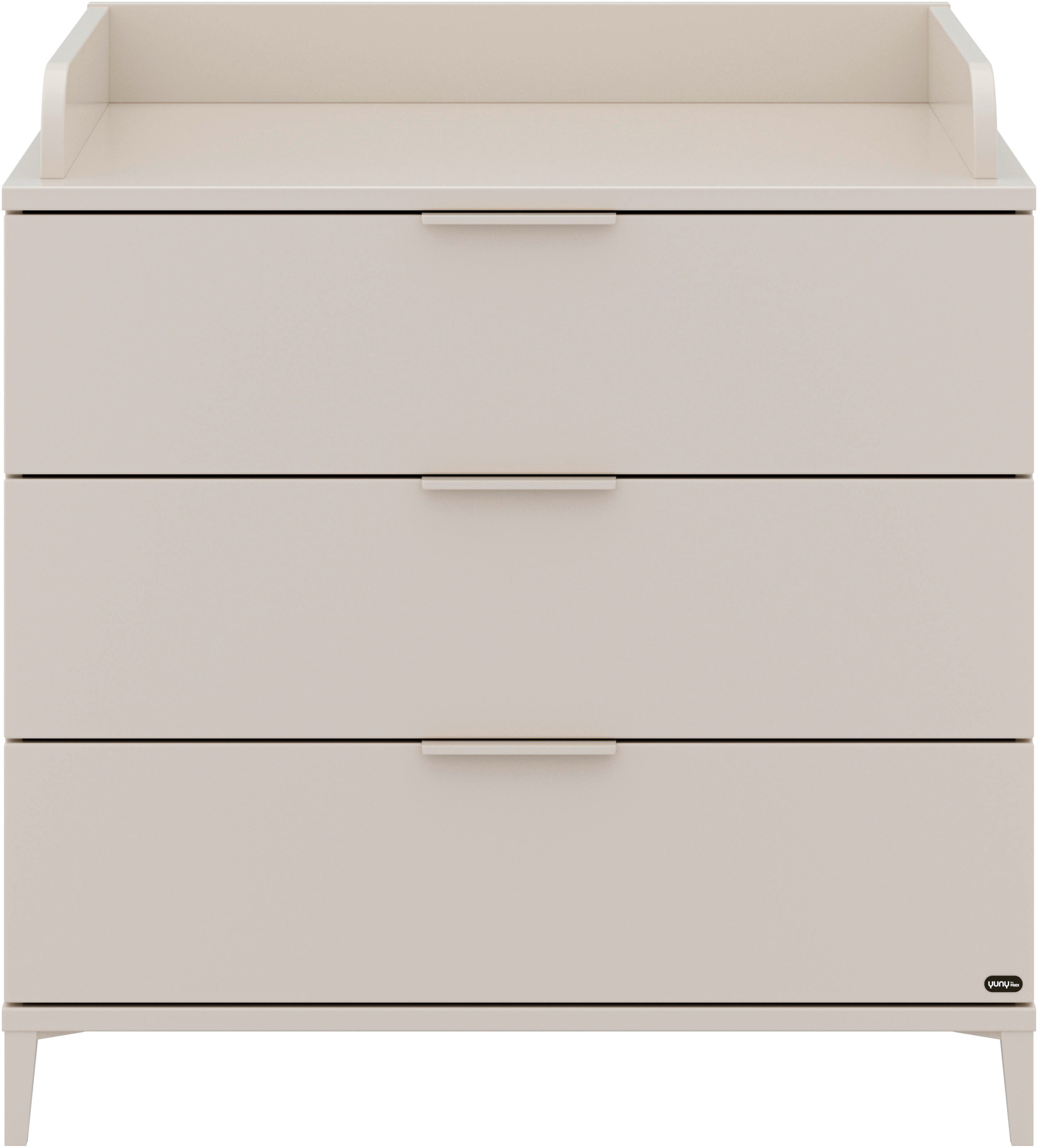 YUNY by PAIDI Wickelkommode SISTER LOU mit abnehmbarem Aufsatz und 3 Schubladen, Kommode in Beige, 95 cm Breite, geprüfte Sicherheit, Soft-Close – Bild 3 von 5