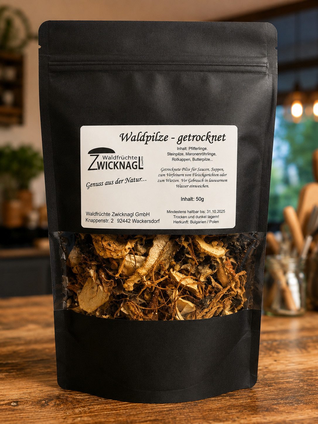 Waldfrüchte Zwicknagl Gewürz Waldpilze getrocknete