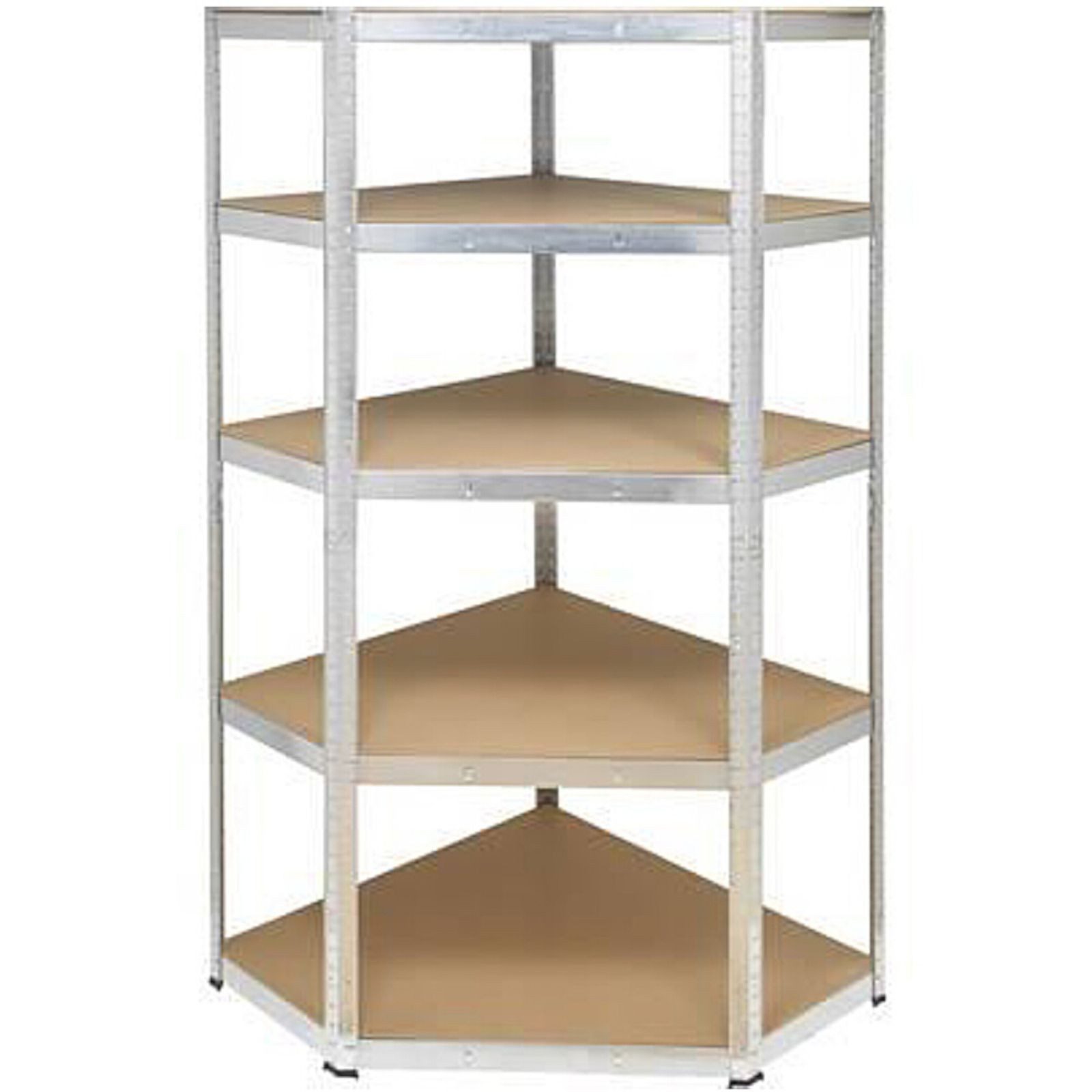 IRONSIDE Regal Eckregal Holz Metall 176x75 cm 5 Böden je 175 kg Schwerlastregal